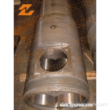 Macchinario plastica Bimetallico conico Twin Screw Barrel Zyt383